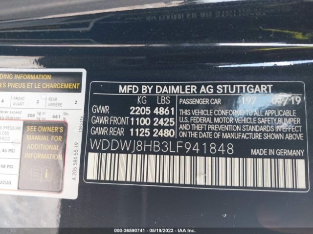WDDWJ8HB3LF941848 Mercedes-Benz C-class Amg C 63 S
