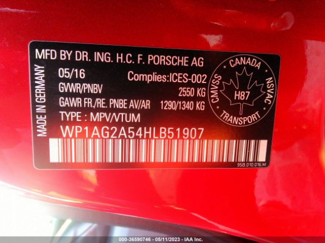 WP1AG2A54HLB51907 Porsche Macan Gts