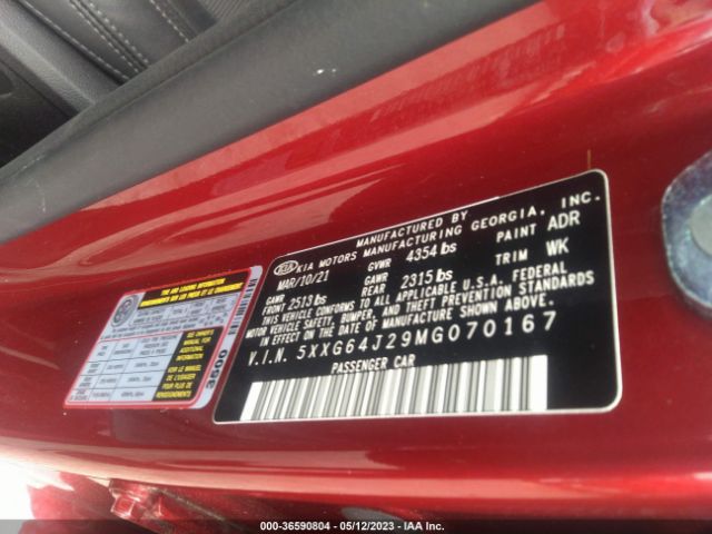 5XXG64J29MG070167 KIA K5 Gt-line