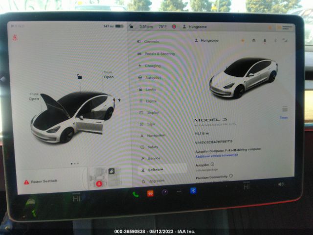 5YJ3E1EA7MF991713 Tesla Model 3 Standard Range Plus