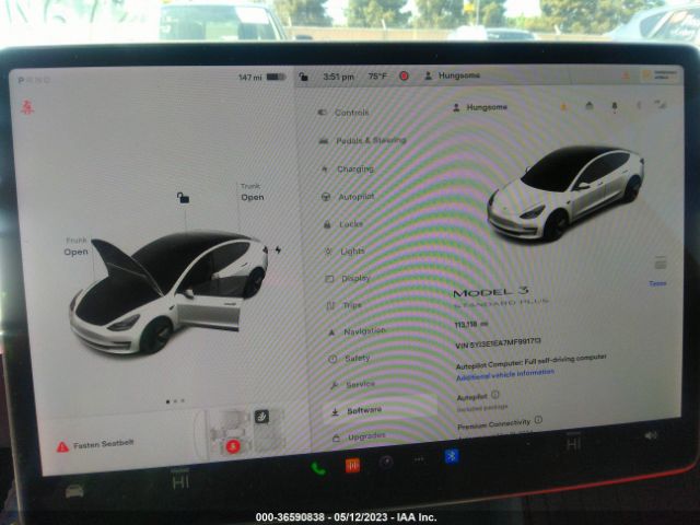5YJ3E1EA7MF991713 Tesla Model 3 Standard Range Plus