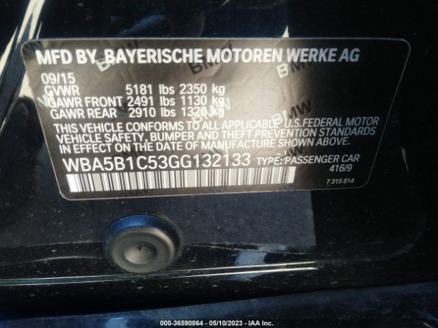 WBA5B1C53GG132133 BMW 5 Series 535i