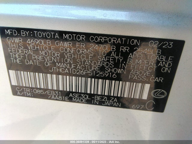 2023 Lexus IS, VIN: JTHCA1D26P5125916