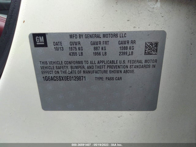 Cadillac Ats Performance Rwd 2014 1G6AC5SX0E0129871 Image 9
