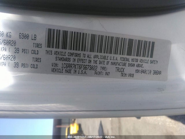 1C6RR7KT6FS673022 RAM 1500 Express