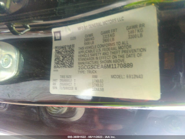 Chevrolet Colorado 2wd Lt 2021 1GCGSCEA6M1170889 Image 9