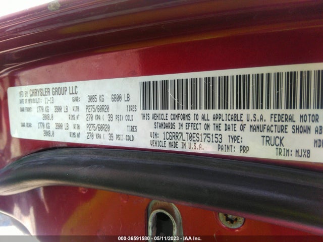 1C6RR7LT0ES175153 RAM 1500 Big Horn