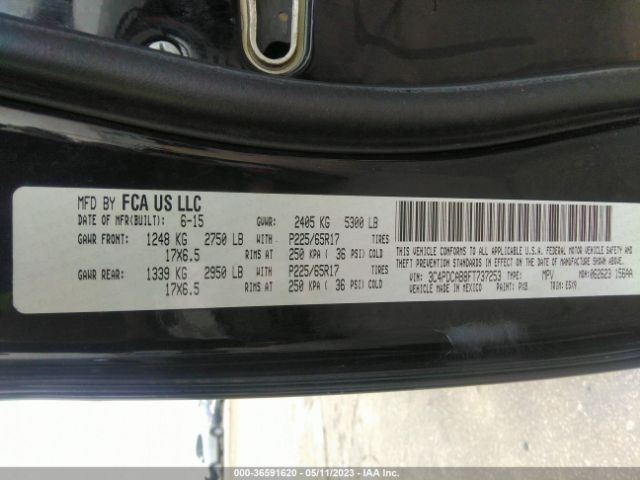 3C4PDCAB8FT737253 Dodge Journey American Value Pkg