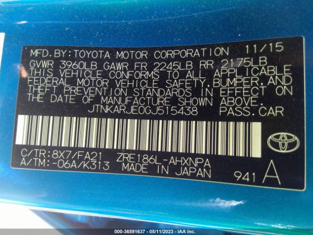 JTNKARJE0GJ515438 Scion IM