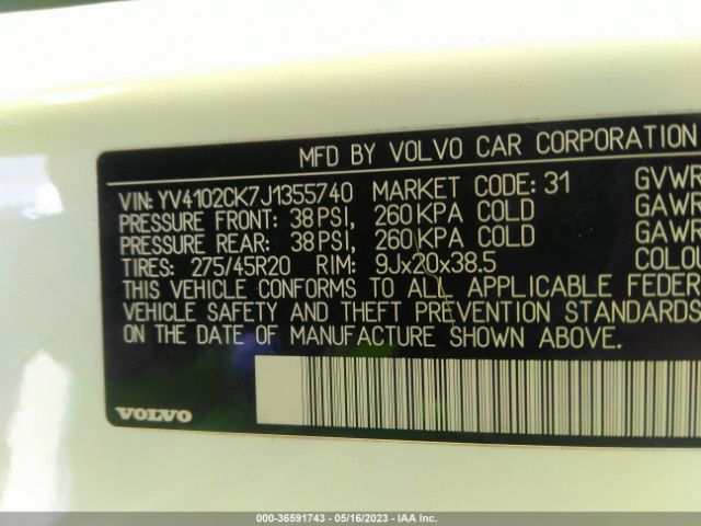 YV4102CK7J1355740 Volvo Xc90 Momentum