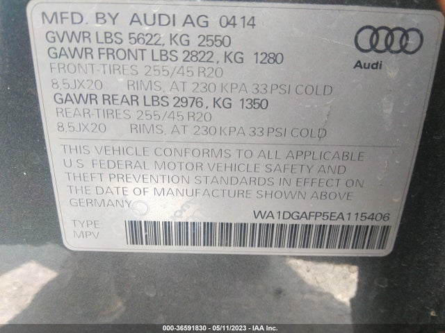 WA1DGAFP5EA115406 Audi Q5 Premium Plus