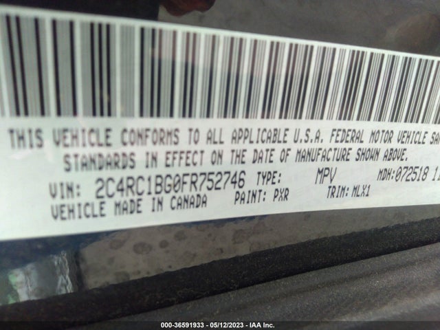 2015 CHRYSLER TOWN & COUNTRY TOURING VIN: 2C4RC1BG0FR752746