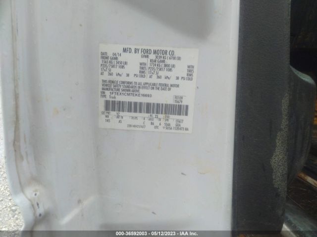 1FTEX1CM7EKE16693 Ford F-150 Xl/stx/xlt