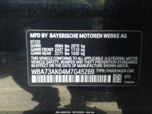 WBA73AK04M7G45269 BMW 2 Series 228i Xdrive