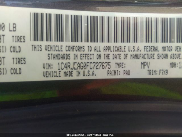 1C4RJEAG0FC727675 Jeep Grand Cherokee Laredo