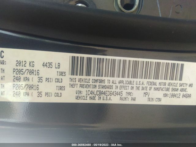 1C4NJCBA4ED643445 Jeep Compass Sport