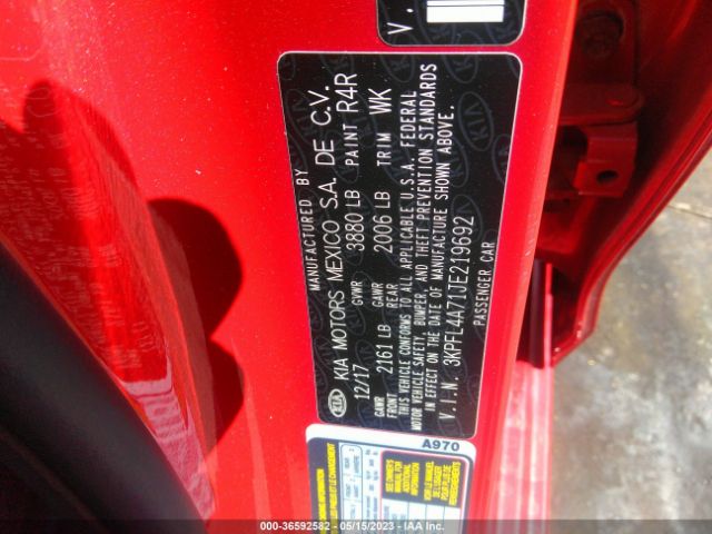 3KPFL4A71JE219692 KIA FORTE S