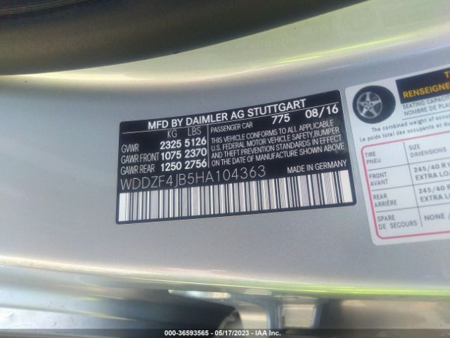WDDZF4JB5HA104363 Mercedes-Benz E-class E 300