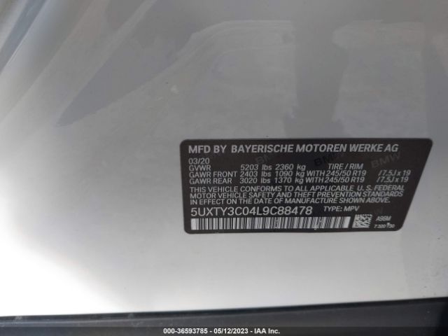 5UXTY3C04L9C88478 BMW X3 Sdrive30i