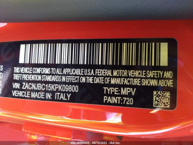 ZACNJBC15KPK09800 Jeep Renegade Trailhawk