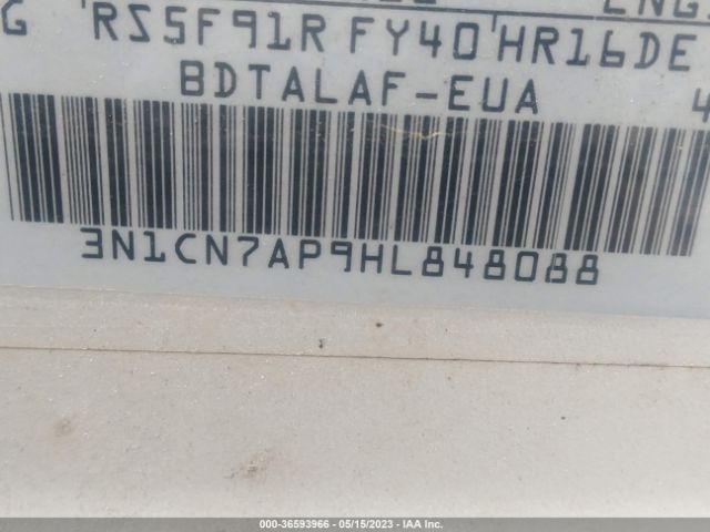 3N1CN7AP9HL848088 Nissan Versa Sedan S