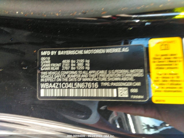 2020 BMW 4 Series, VIN: WBA4Z1C04L5N67616