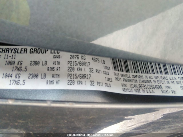 2012 JEEP PATRIOT LATITUDE VIN: 1C4NJRFB1CD564608