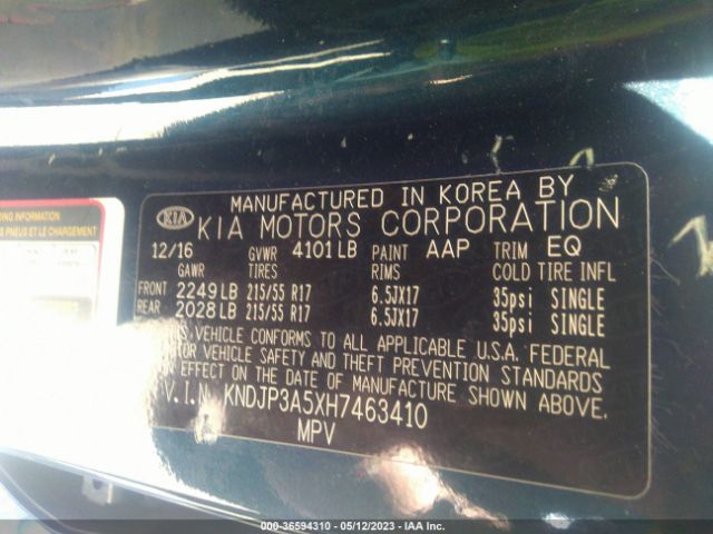 KNDJP3A5XH7463410 KIA SOUL +