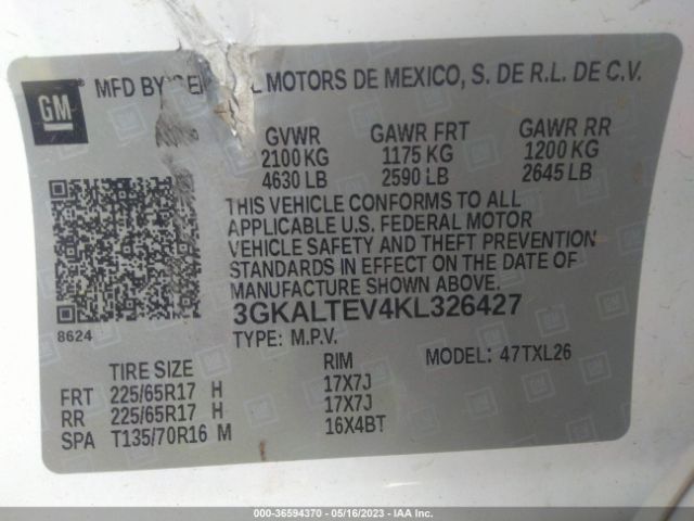 3GKALTEV4KL326427 GMC Terrain Sle