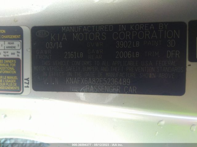 KNAFX6A82E5236489 KIA Forte Koup Ex