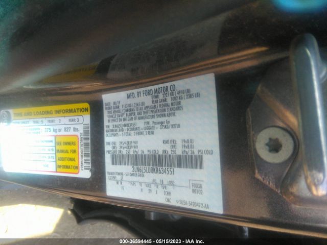 3LN6L5LU0KR634551 Lincoln Mkz Hybrid Reserve I