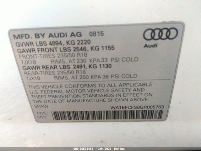 WA1EFCFS0GR005763 Audi Q3 Premium Plus