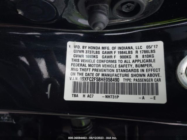19XFC2F58HE058490 Honda Civic Sedan Lx