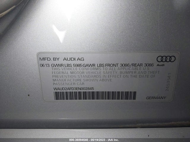 WAUD2AFD3EN002845 Audi S8