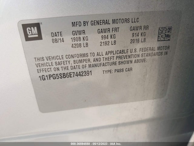 Chevrolet CRUZE LTZ 2014 1G1PG5SB6E7442391 Image 11