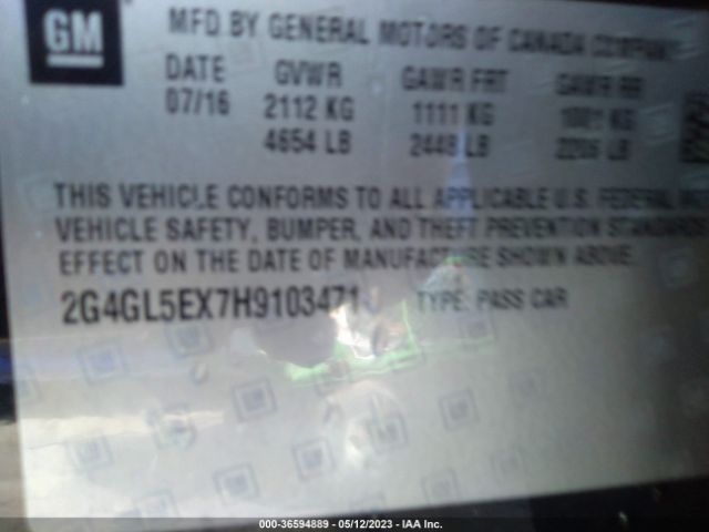 2G4GL5EX7H9103471 Buick Regal Sport Touring
