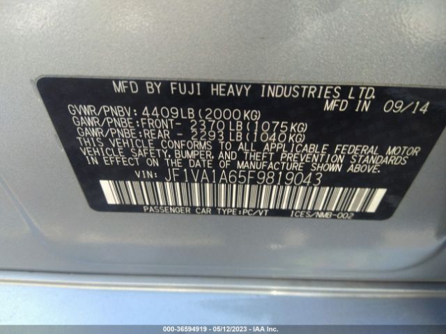 JF1VA1A65F9819043 Subaru WRX