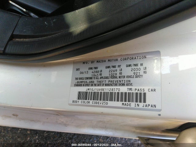 Mazda Mazda6 I Sport 2014 JM1GJ1U68E1128570 Image 9