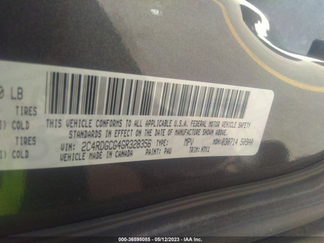 2C4RDGCG4GR328356 Dodge Grand Caravan Sxt