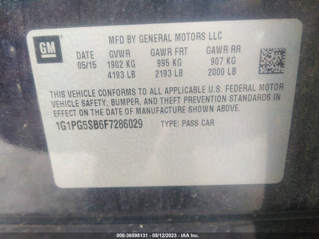 Chevrolet CRUZE LTZ 2015 1G1PG5SB6F7286029 Image 9