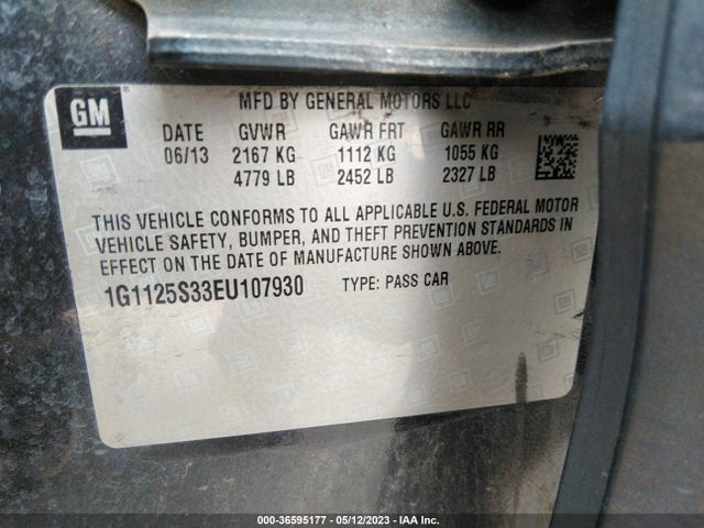 Chevrolet IMPALA LT 2014 1G1125S33EU107930 Image 10