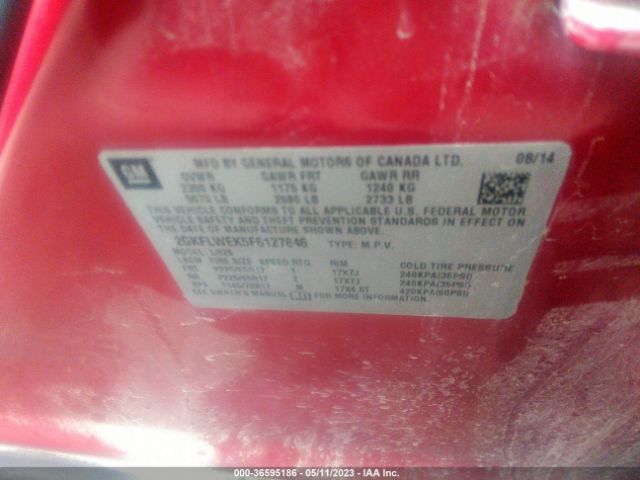 2GKFLWEK5F6127846 GMC Terrain Sle