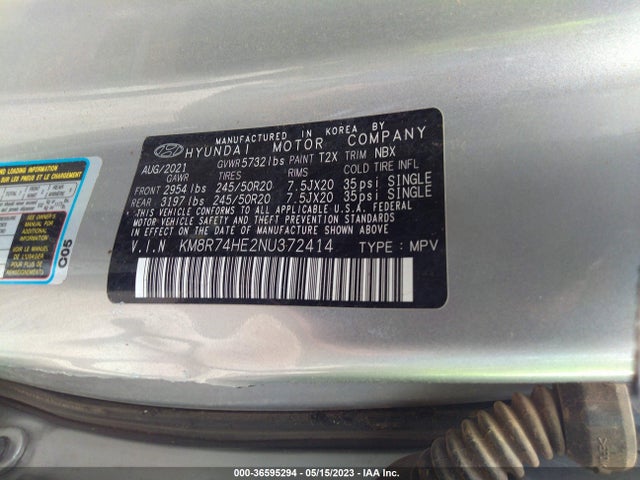 Hyundai Palisade Calligraphy 2022 KM8R74HE2NU372414 Image 9