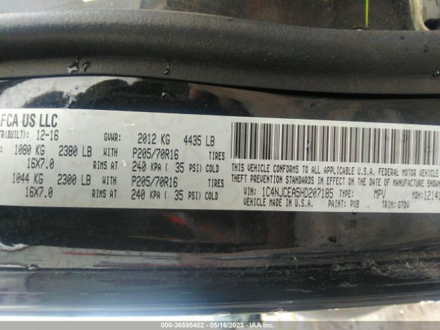 1C4NJCEA5HD207185 Jeep Compass Latitude