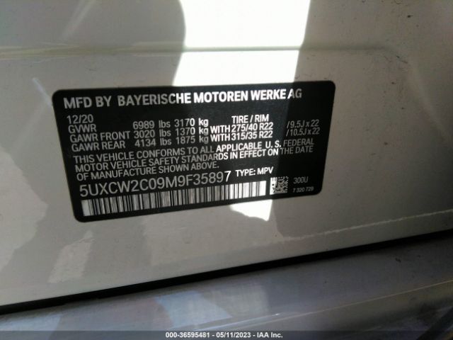5UXCW2C09M9F35897 BMW X7 Xdrive40i
