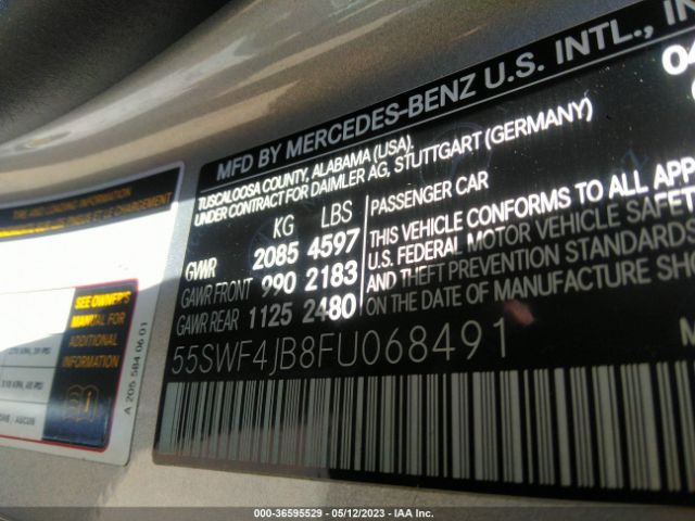 55SWF4JB8FU068491 Mercedes-Benz C-class C 300