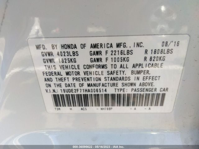 19UDE2F71HA006514 Acura Ilx W
