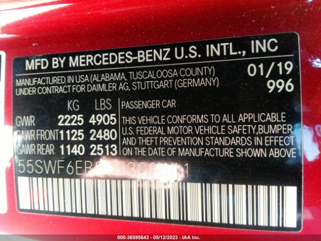 55SWF6EB8KU308641 Mercedes-Benz C-class Amg C 43