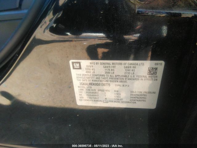2GKALMEK8G6139778 GMC Terrain Sle