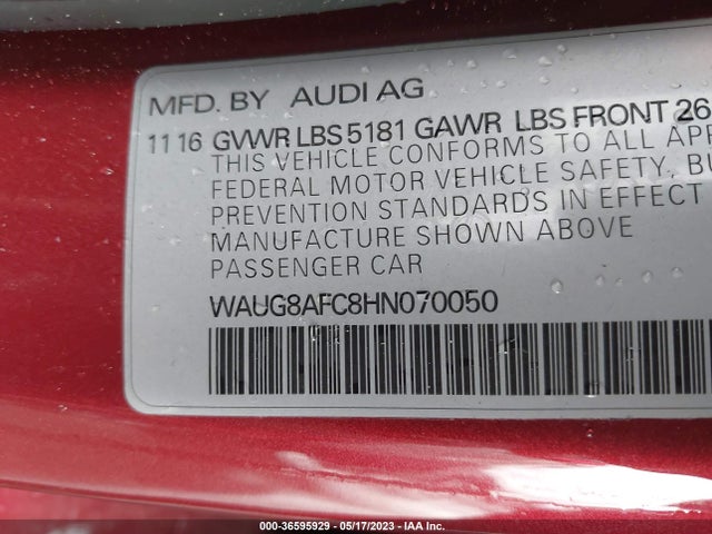 Audi A6 Premium Plus 2017 WAUG8AFC8HN070050 Image 11